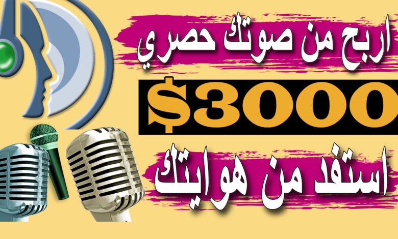 اربح من صوتك اكثر من 3000 دولار - الربح من الانترنت - ربح المال من الانترنت