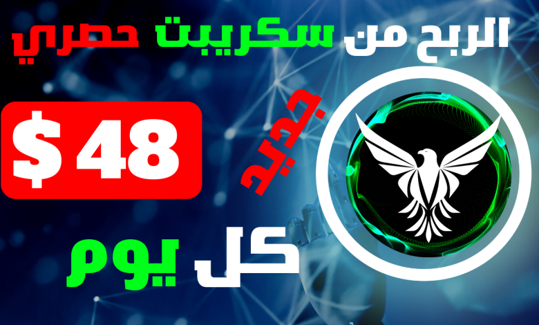 ربح 48 دولار كل يوم سكريبت جديد الربح من الانترنت بدون راس مال